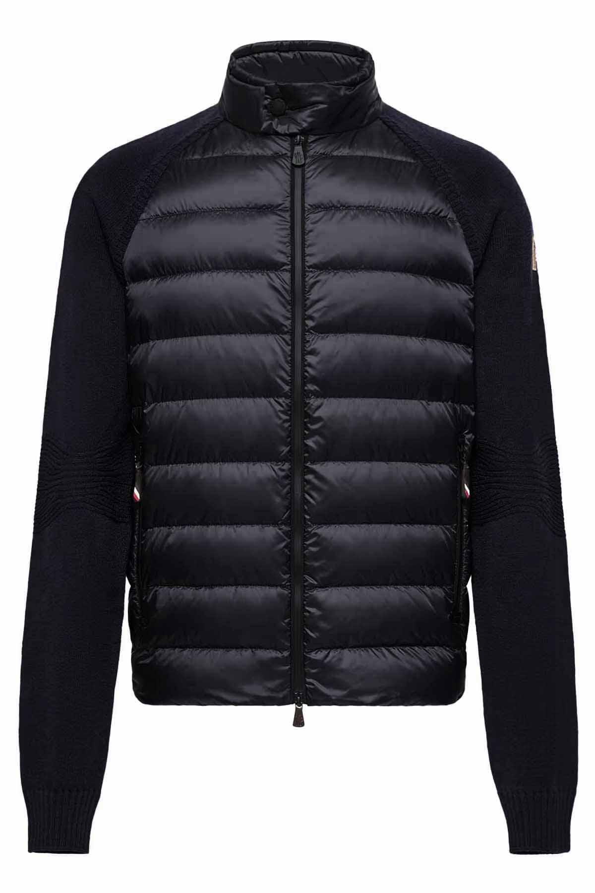 Moncler Grenoble Herren Strickjacke mit Daunenfront Navy 771 Bild 1