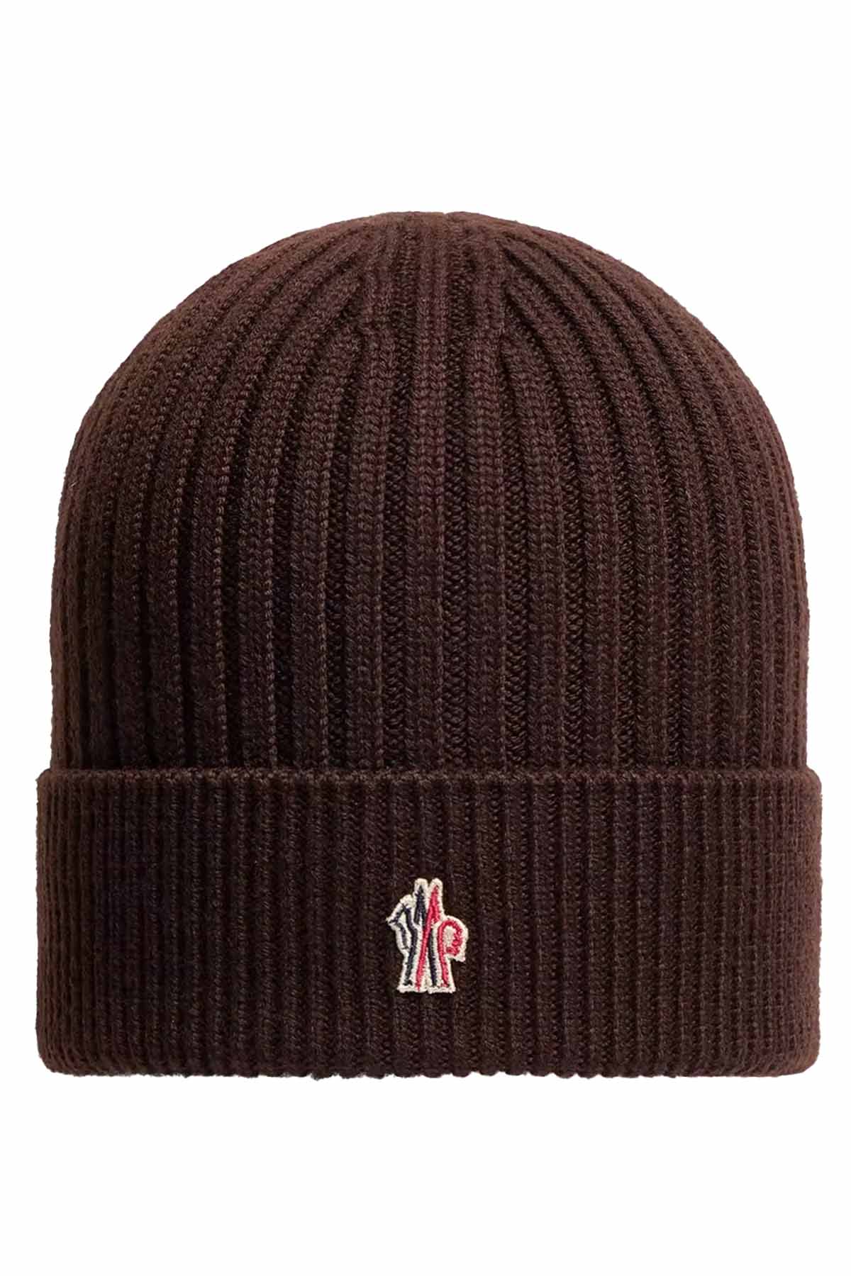 Moncler Grenoble Herren Strickmütze Braun GRAU Bild 1