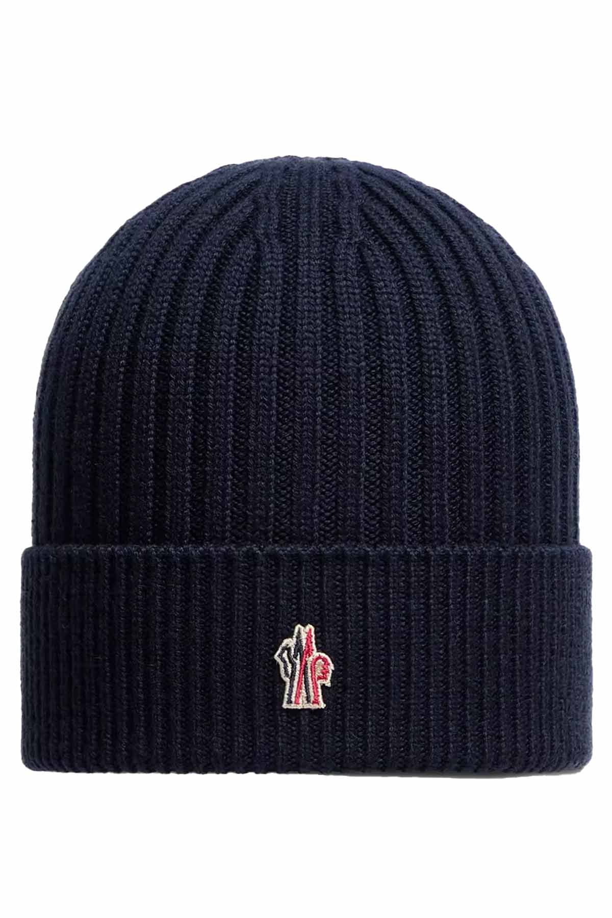 Moncler Grenoble Herren Strickmütze Navy MARINE-BLAU Bild 1