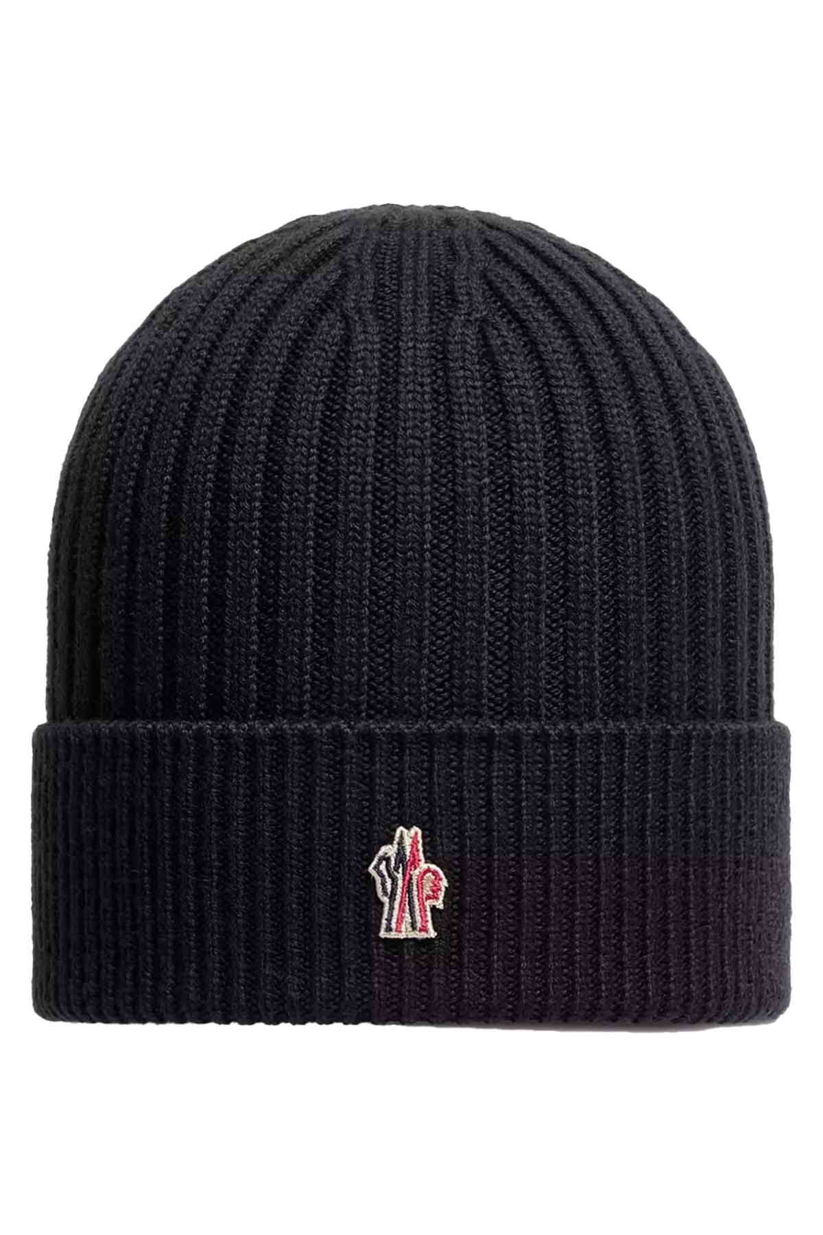 Moncler Grenoble Herren Strickmütze Schwarz SCHWARZ Bild 1