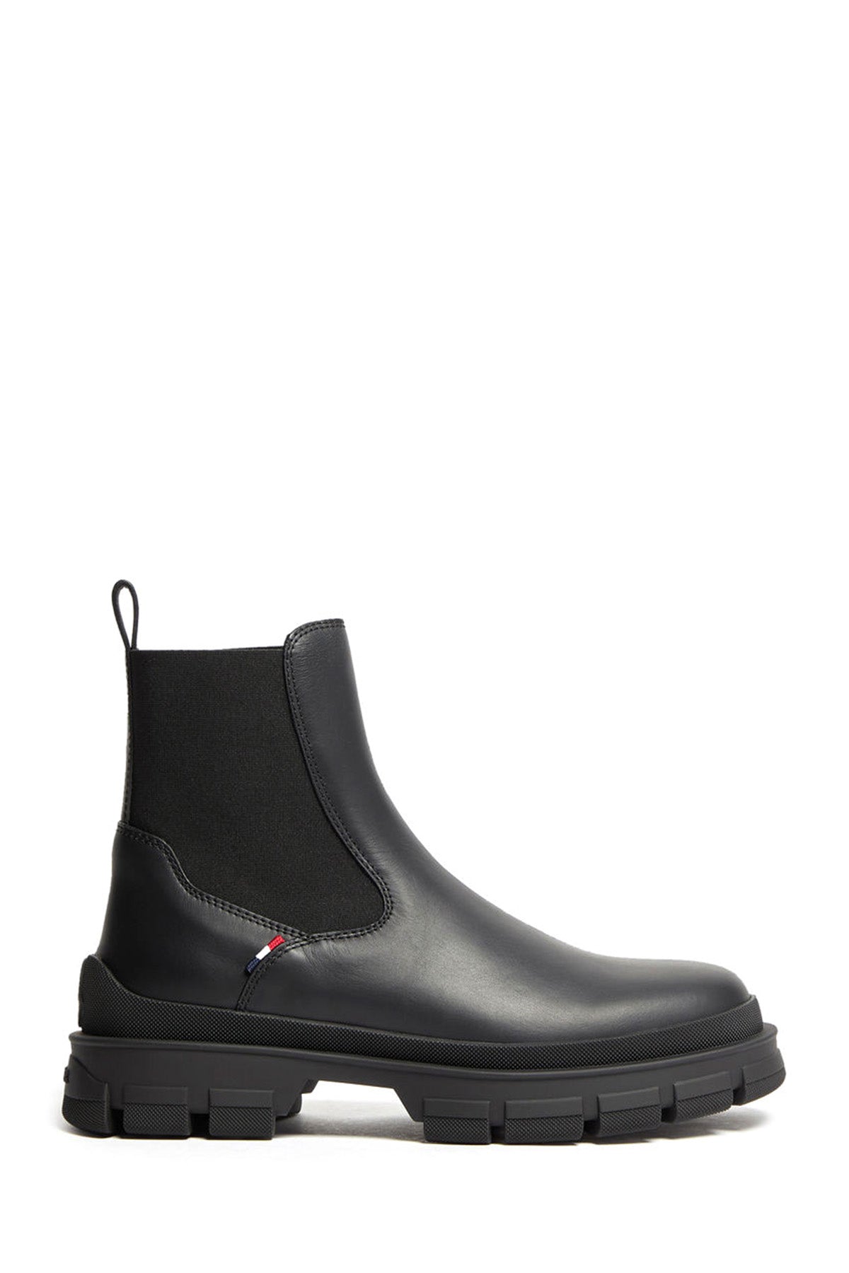Moncler Herren Chelsea Lederstiefel Hevea Schwarz SCHWARZ Bild 1
