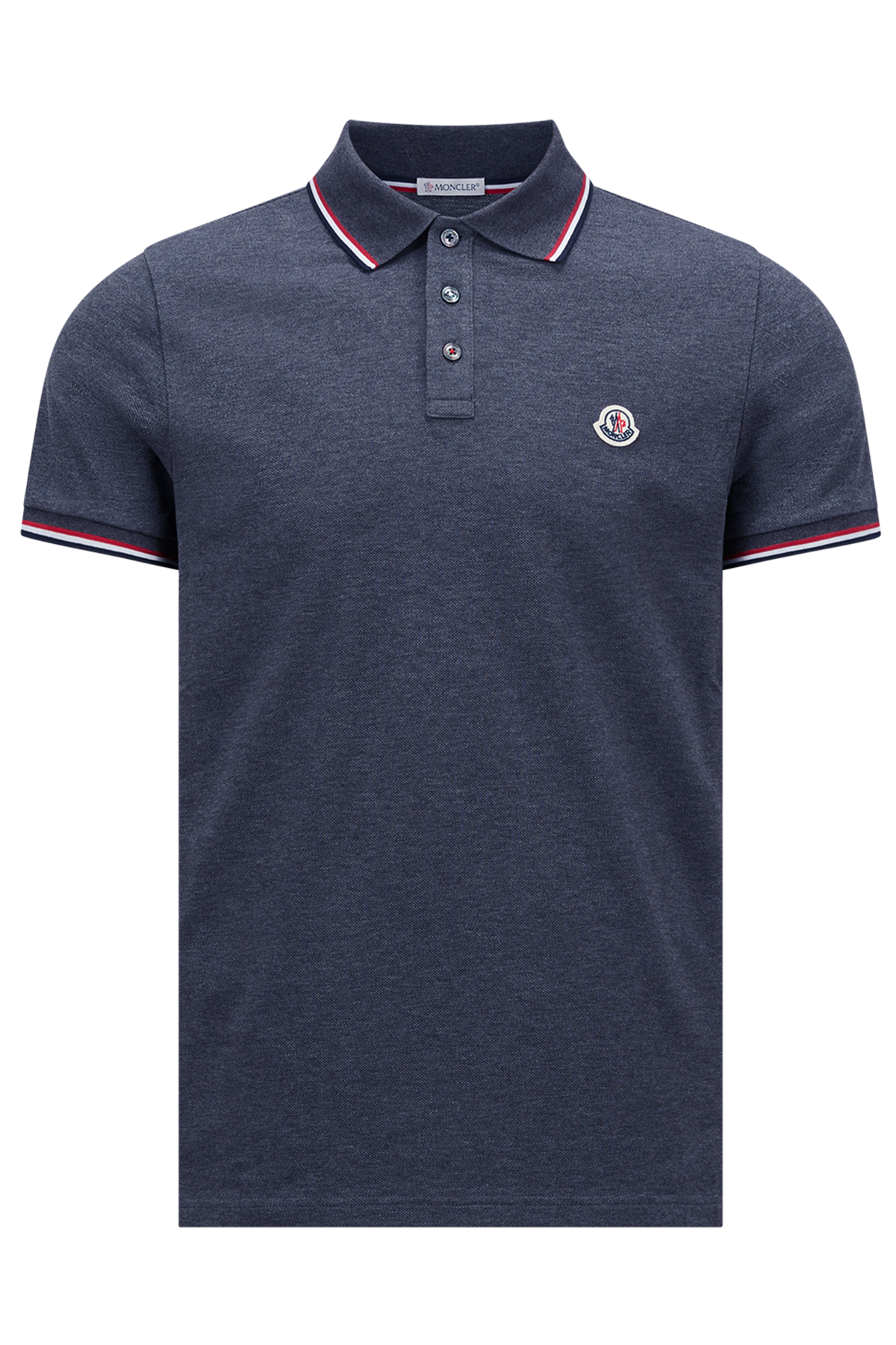 Moncler Herren Piqué Poloshirt Blau BLAU Bild 1