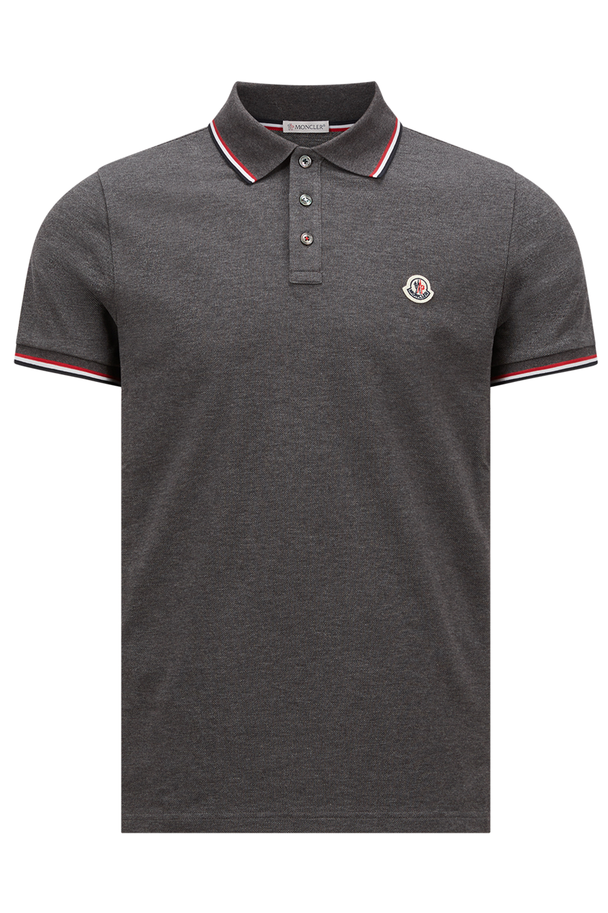 Moncler Herren Piqué Poloshirt Grau ANTHRAZIT GRAU Bild 1