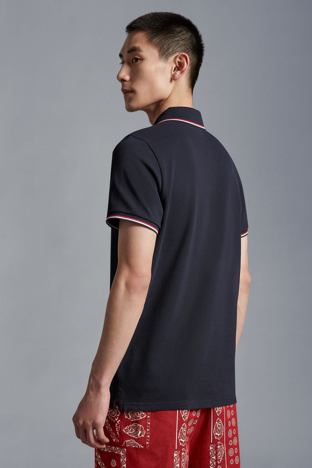 Moncler Herren Piqué Poloshirt Navy marineblau Bild 5