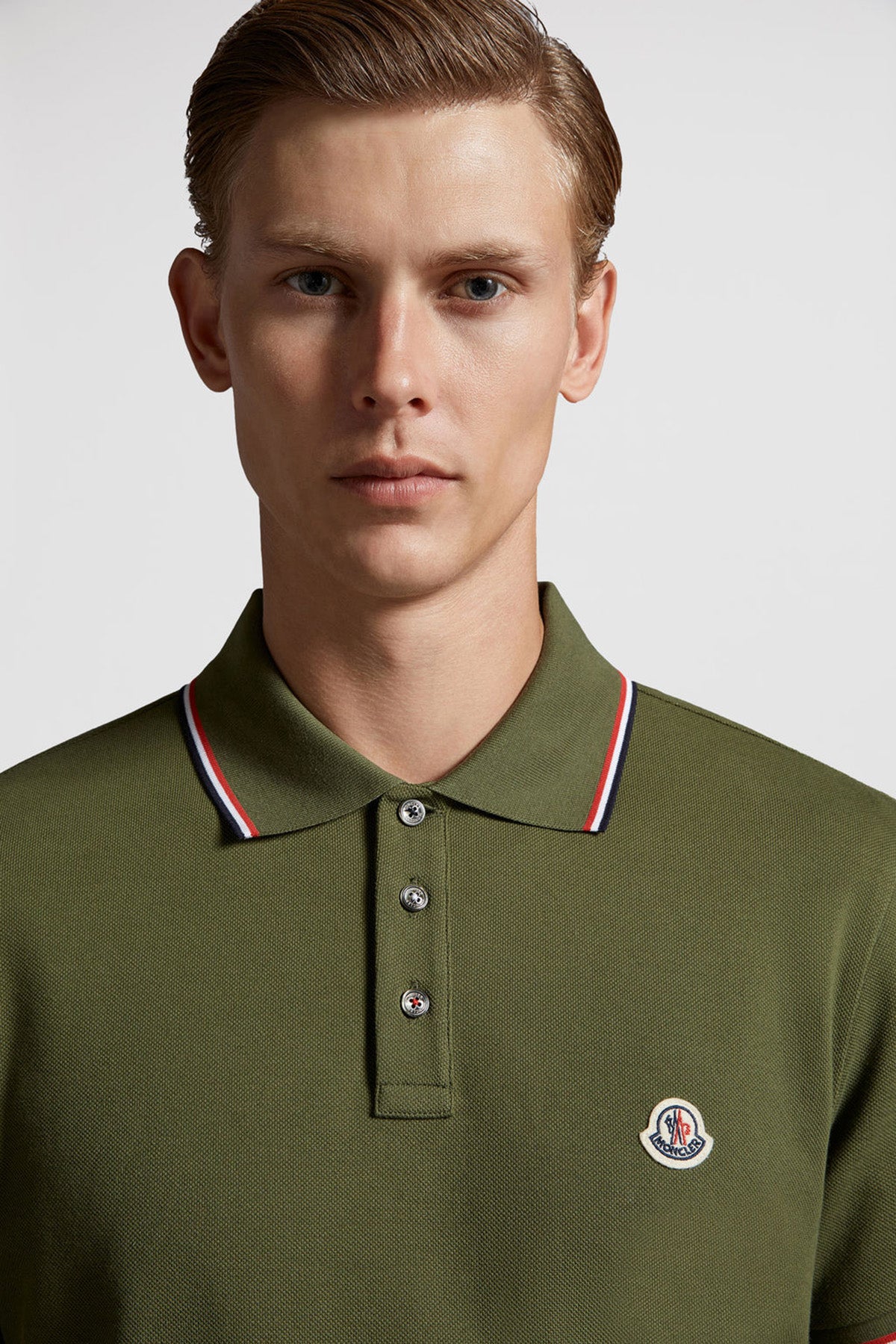 Moncler Herren Piqué Poloshirt Olive OLIVE Bild 5