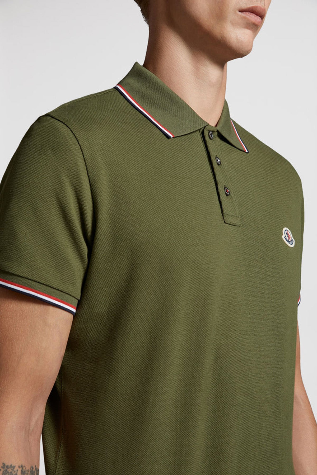 Moncler Herren Piqué Poloshirt Olive OLIVE Bild 6