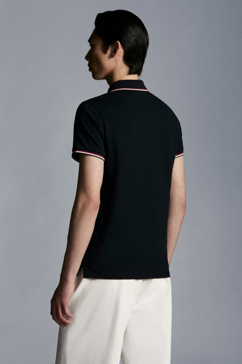 Moncler Herren Piqué Poloshirt Schwarz SCHWARZ Bild 4