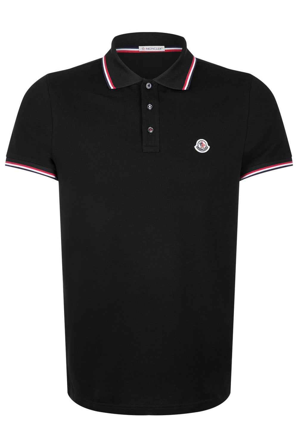 Moncler Herren Piqué Poloshirt Schwarz 999 Bild 1