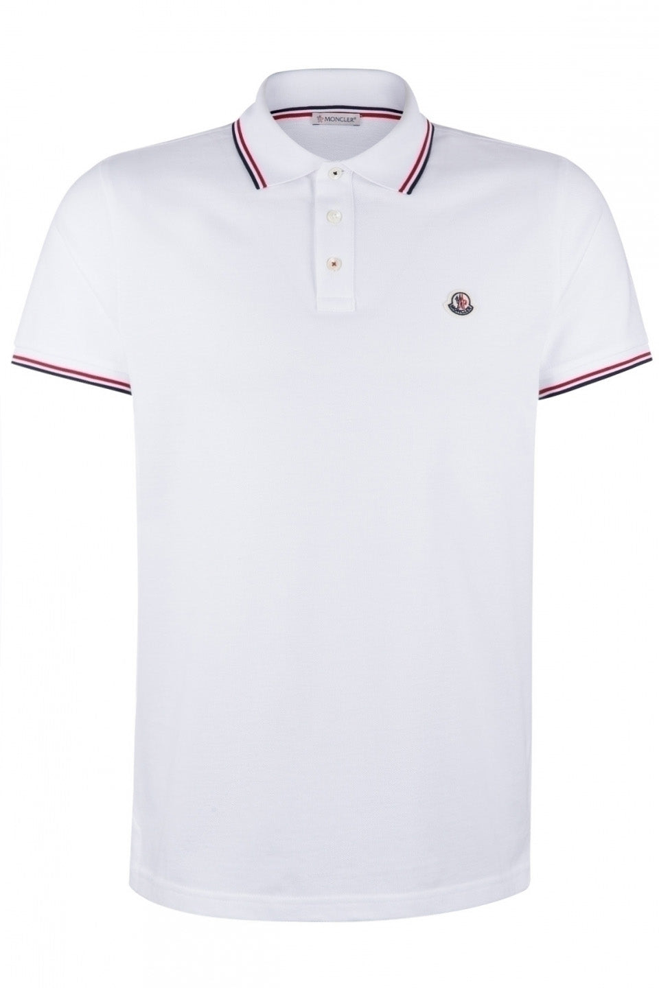 Moncler Herren Piqué Poloshirt Weiss WEISS Bild 1