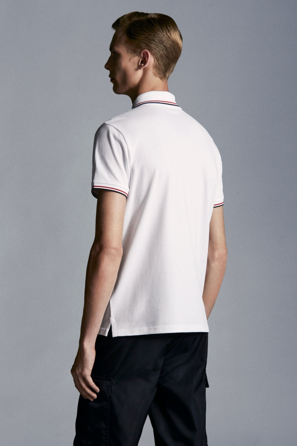 Moncler Herren Piqué Poloshirt Weiss WEISS Bild 4