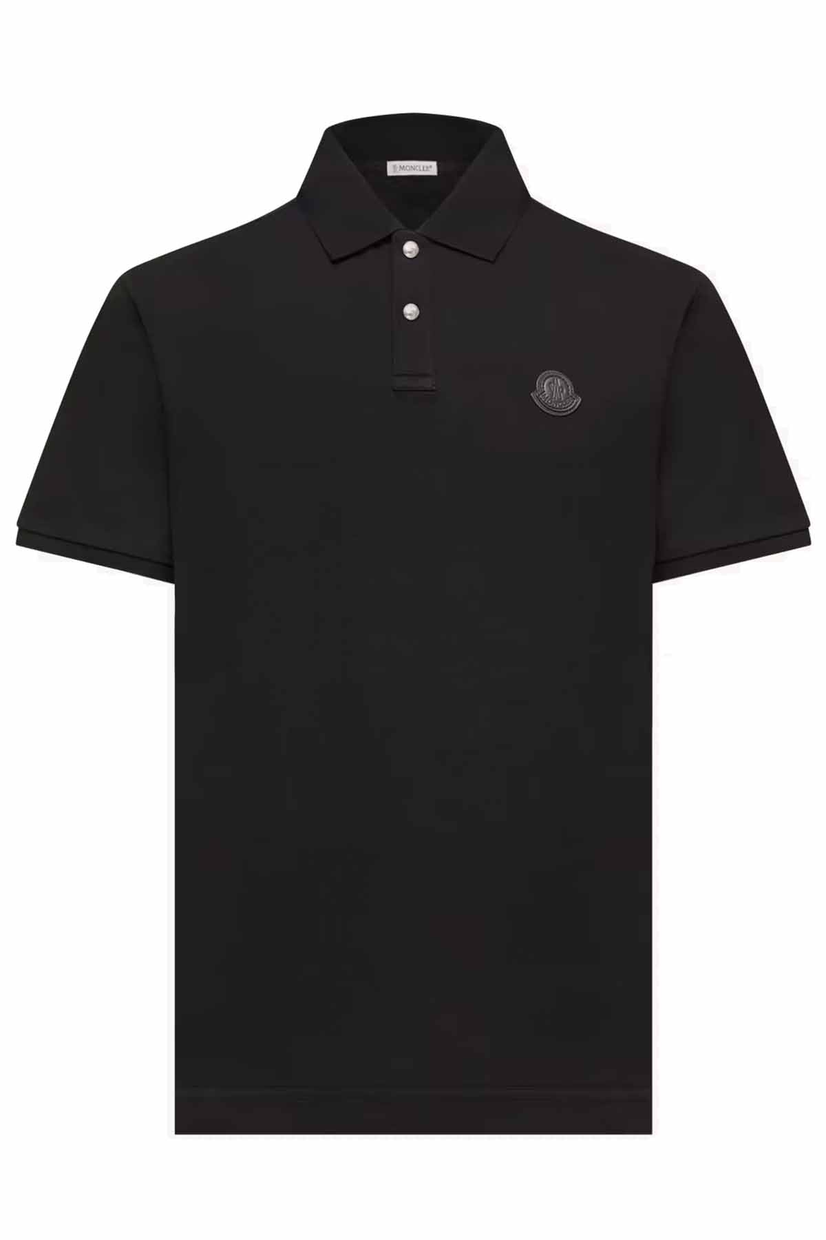 Moncler Herren Poloshirt Schwarz SCHWARZ Bild 1