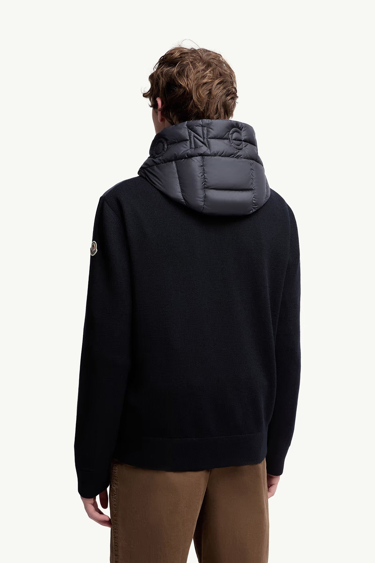 Moncler Herren Strickjacke mit Daunenfront Navy 776 Bild 4