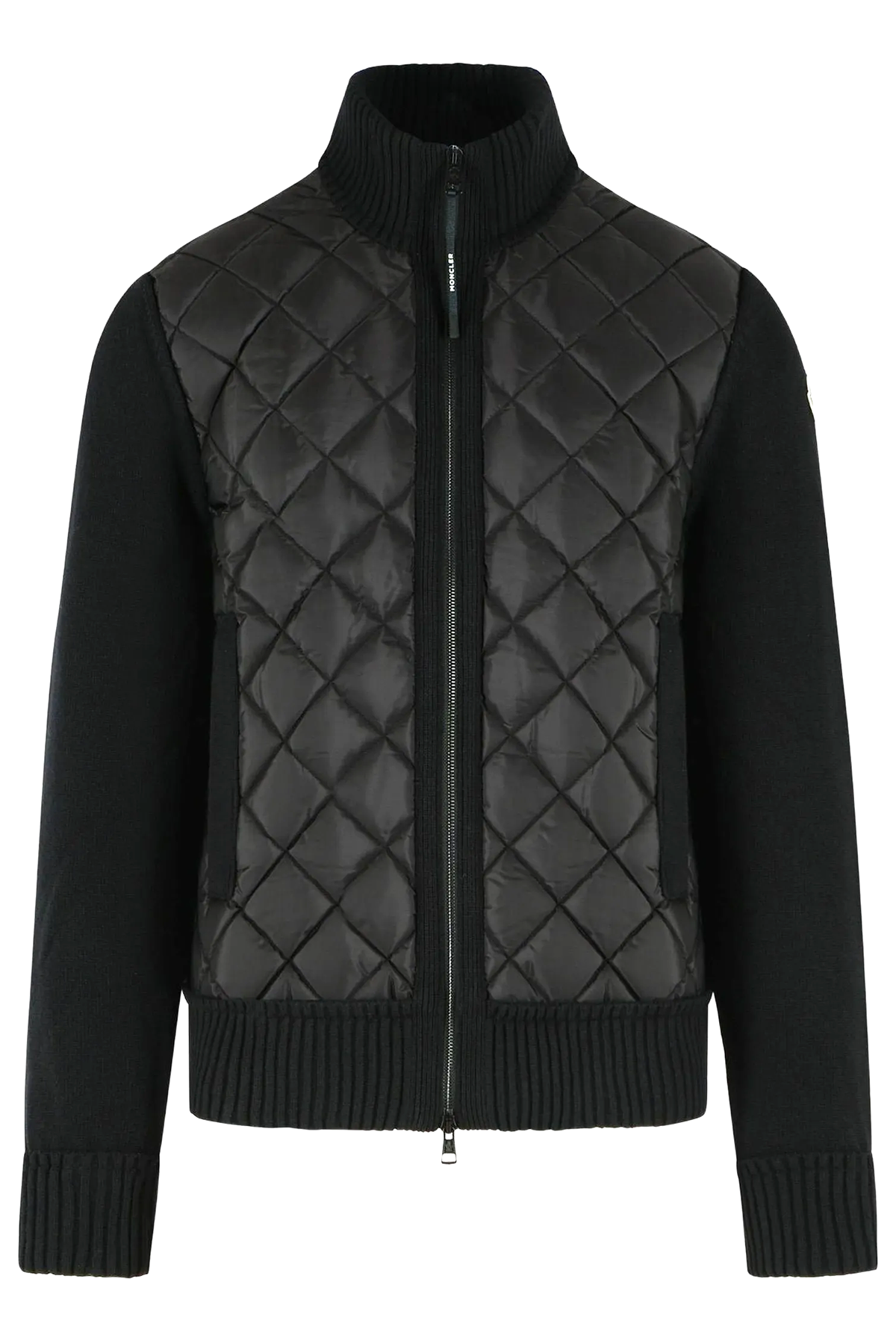 Moncler Herren Strickjacke mit Daunenfront SCHWARZ Bild 1