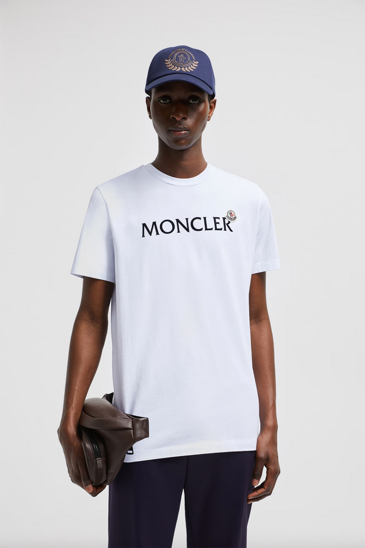 Moncler Herren T-Shirt mit Schriftzug Weiss WEISS Bild 2