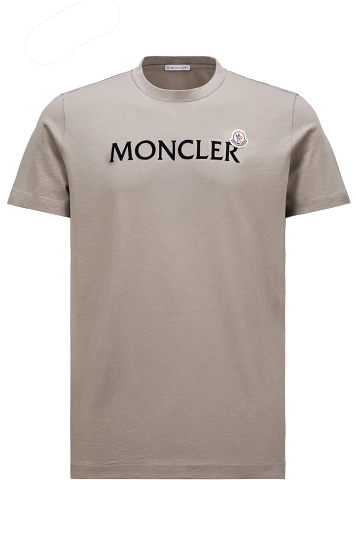 Moncler Herren T-Shirt mit Schriftzug Beige GRAU Bild 1
