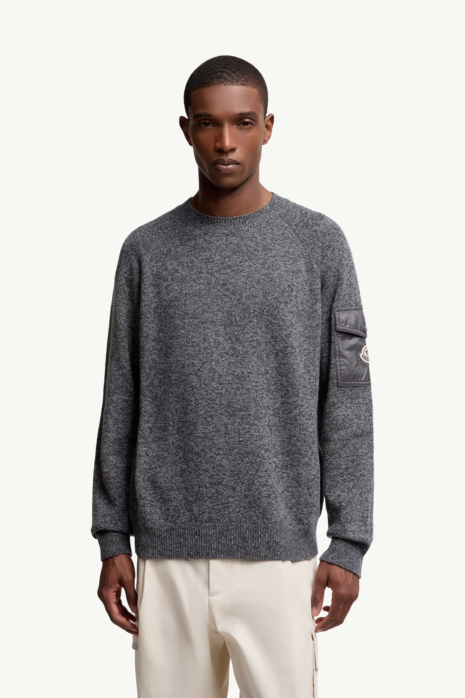 Moncler Herren Wollpullover Grau P99 Bild 3