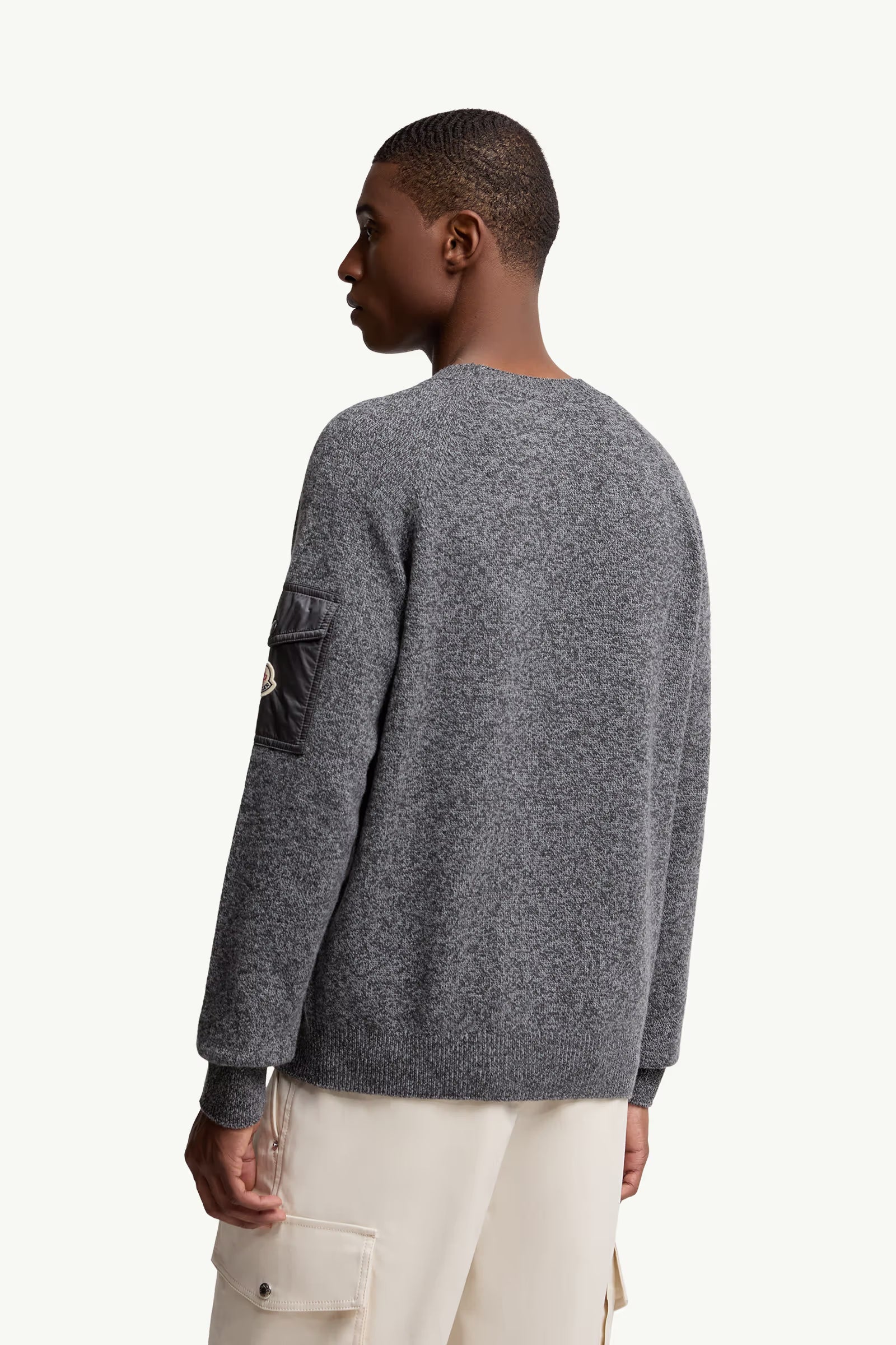 Moncler Herren Wollpullover Grau P99 Bild 5