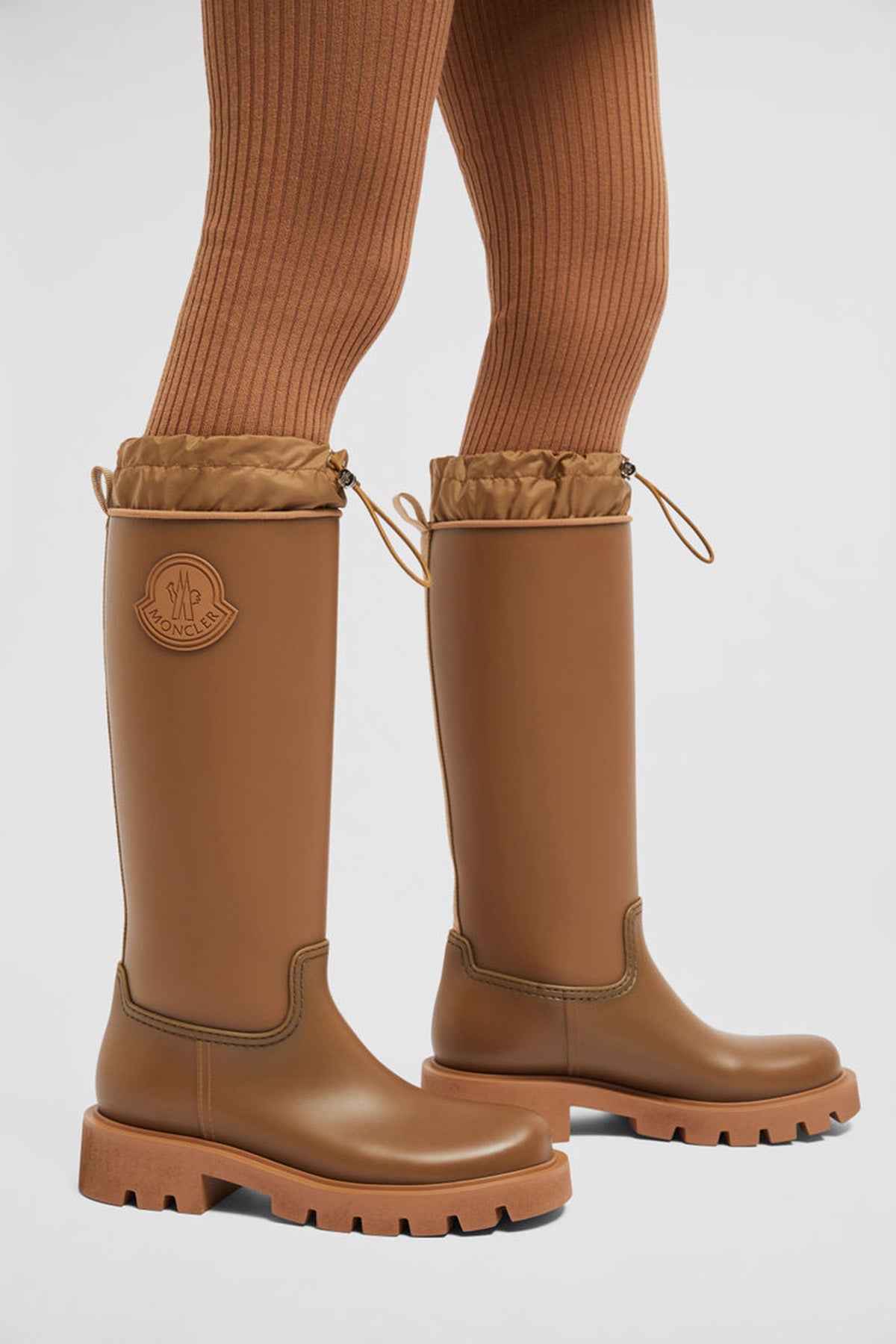 Moncler hohe Damen Regenstiefel Kickstream Braun 22C Bild 2
