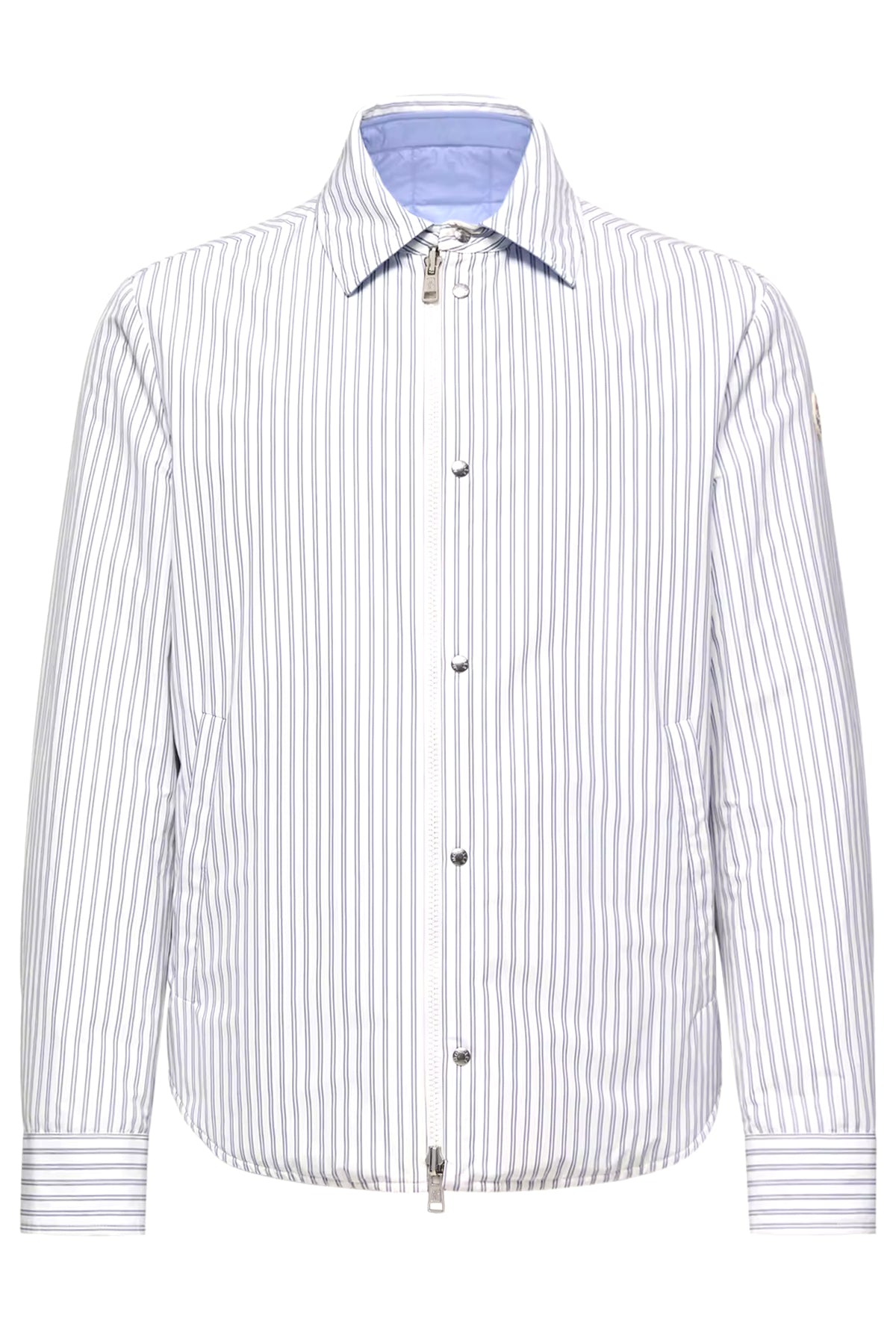 Moncler wendbare Daunen-Hemdjacke Crescent Blau/Weiss HELLBLAU Bild 1