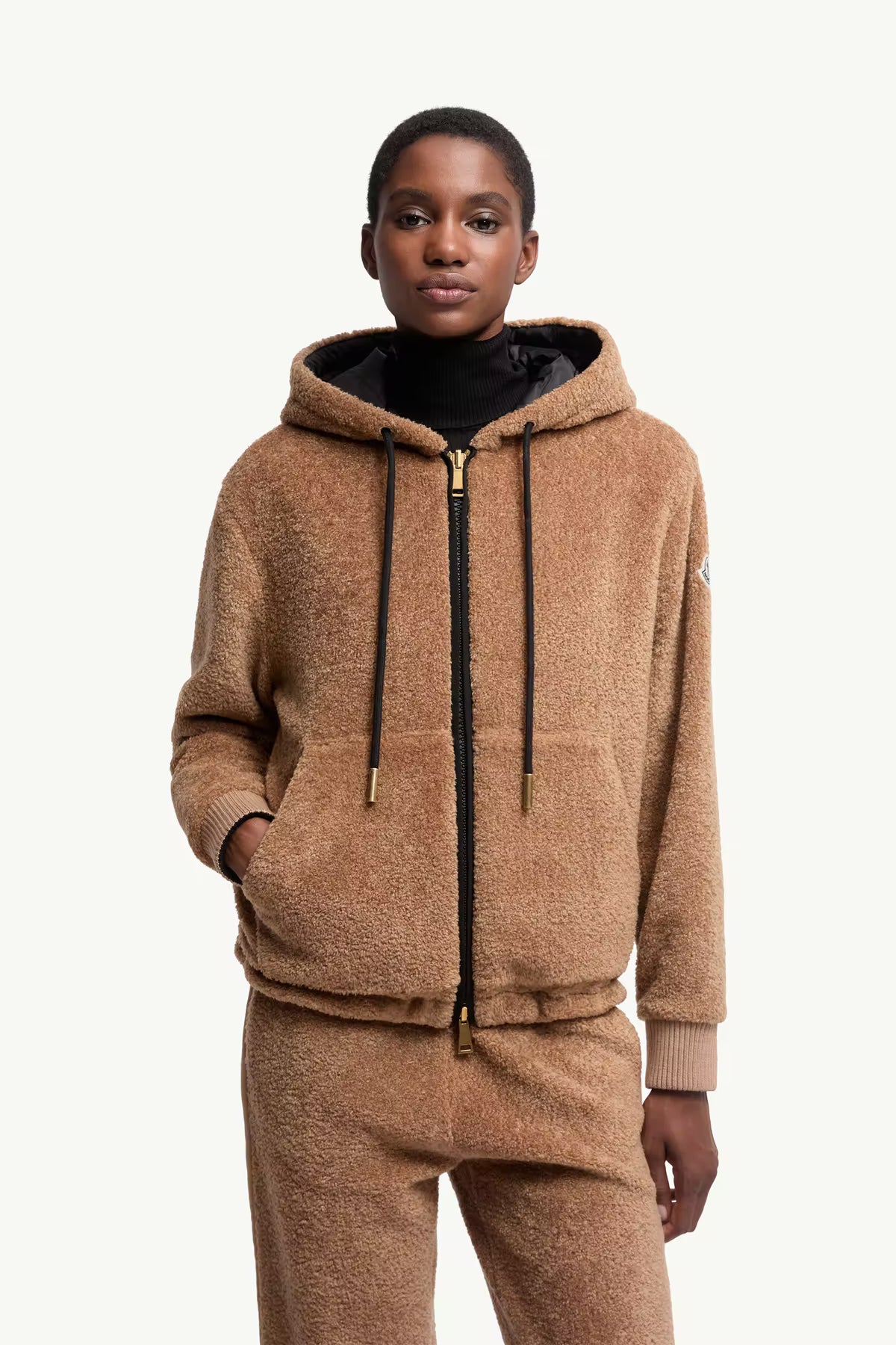 Moncler wendbarer Damen Kapuzenpullover Beige P29 Bild 2