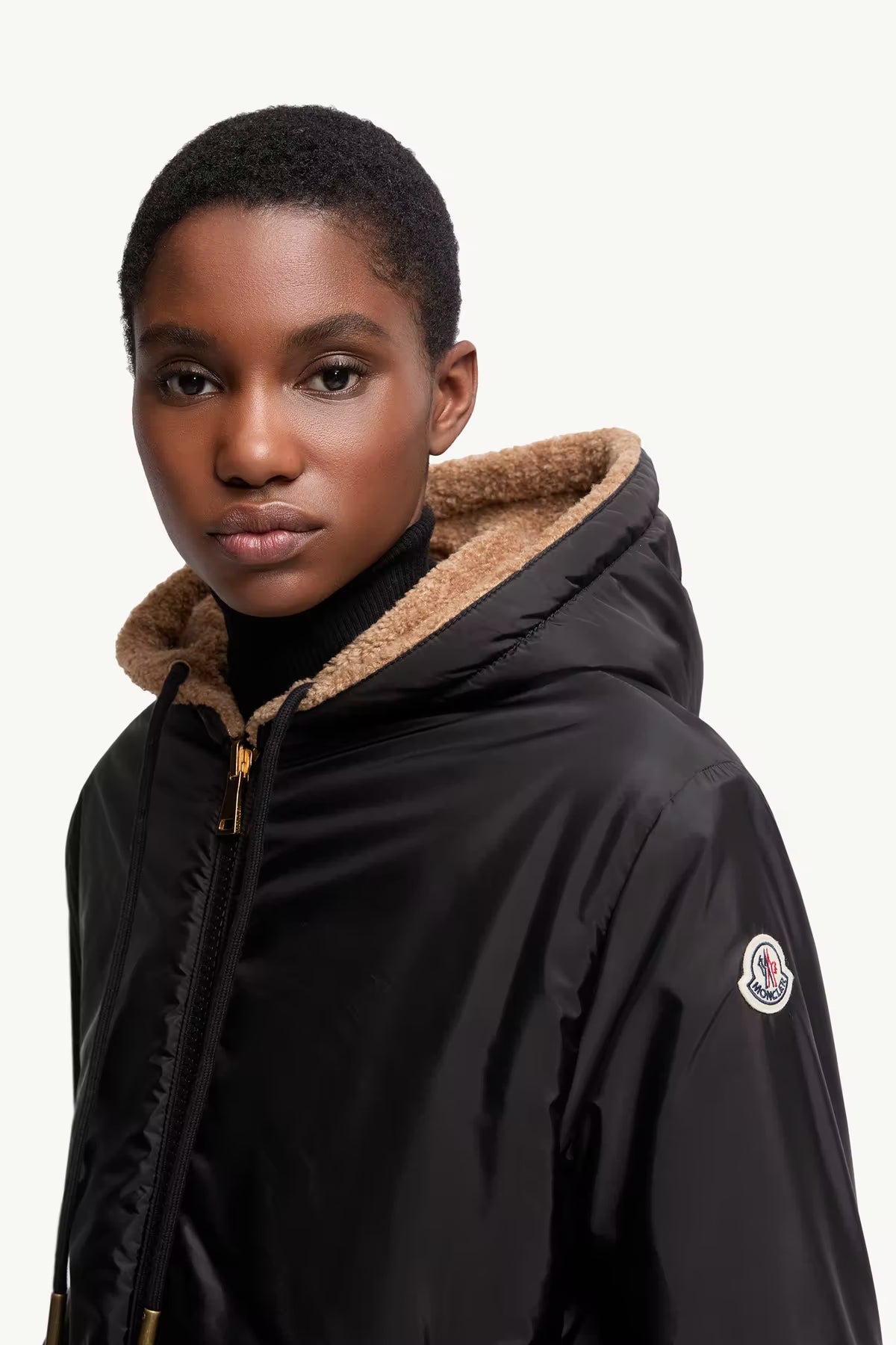 Moncler wendbarer Damen Kapuzenpullover Beige P29 Bild 6