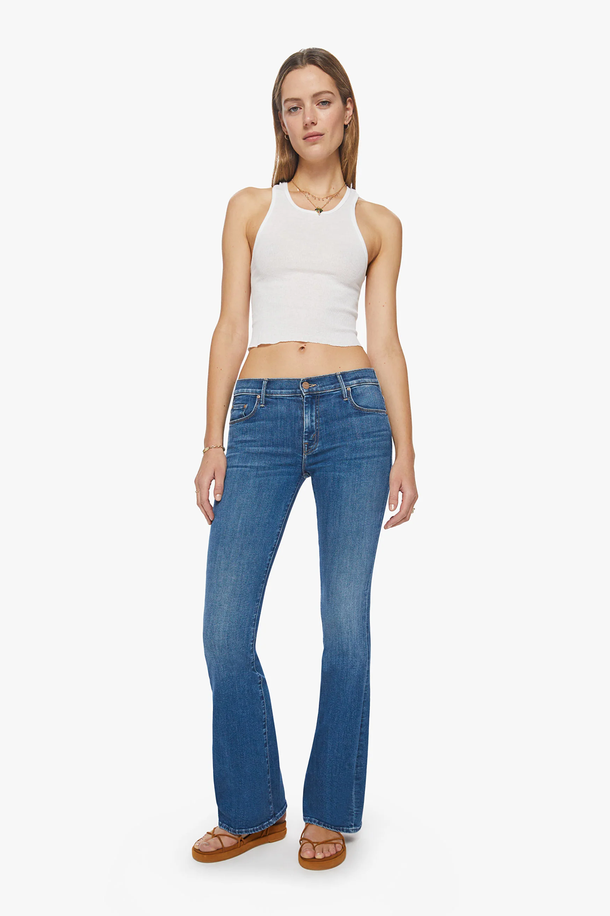 MOTHER Damen Jeans The Down Low Weekender Heel Blau BLAU Bild 2