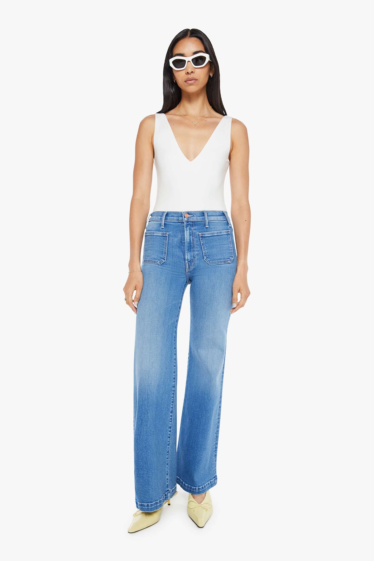 MOTHER Damen Jeans The Hustler Roller Patch Pocket Blau BLAU Bild 2