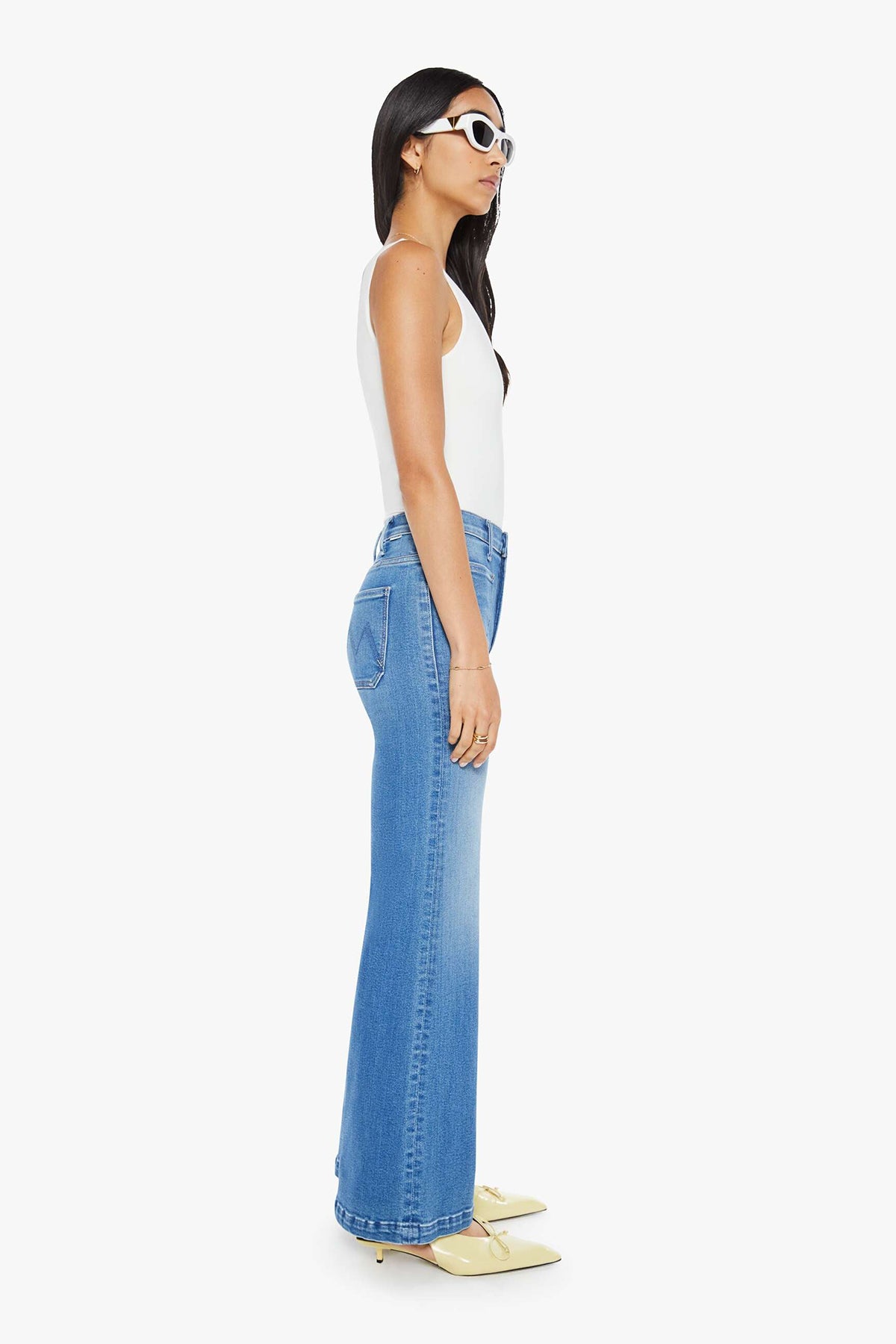 MOTHER Damen Jeans The Hustler Roller Patch Pocket Blau BLAU Bild 3