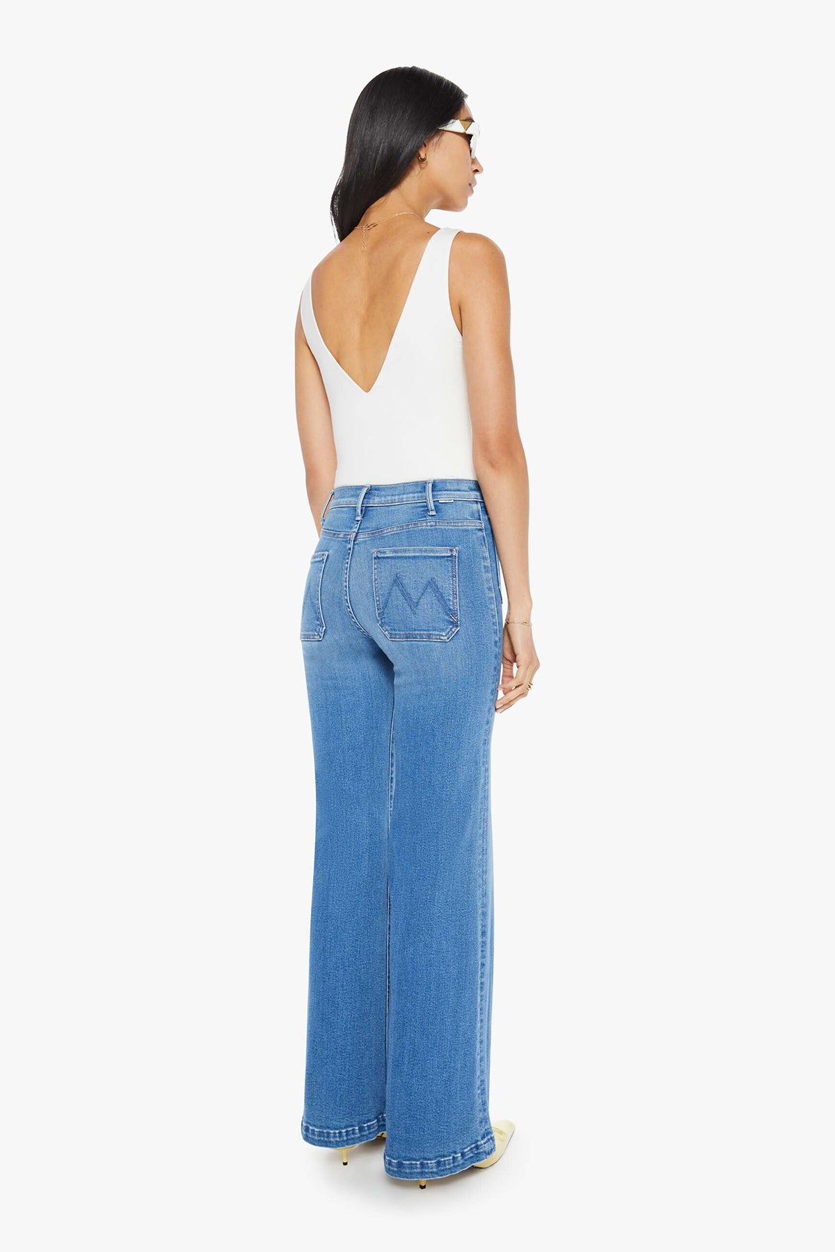 MOTHER Damen Jeans The Hustler Roller Patch Pocket Blau BLAU Bild 4