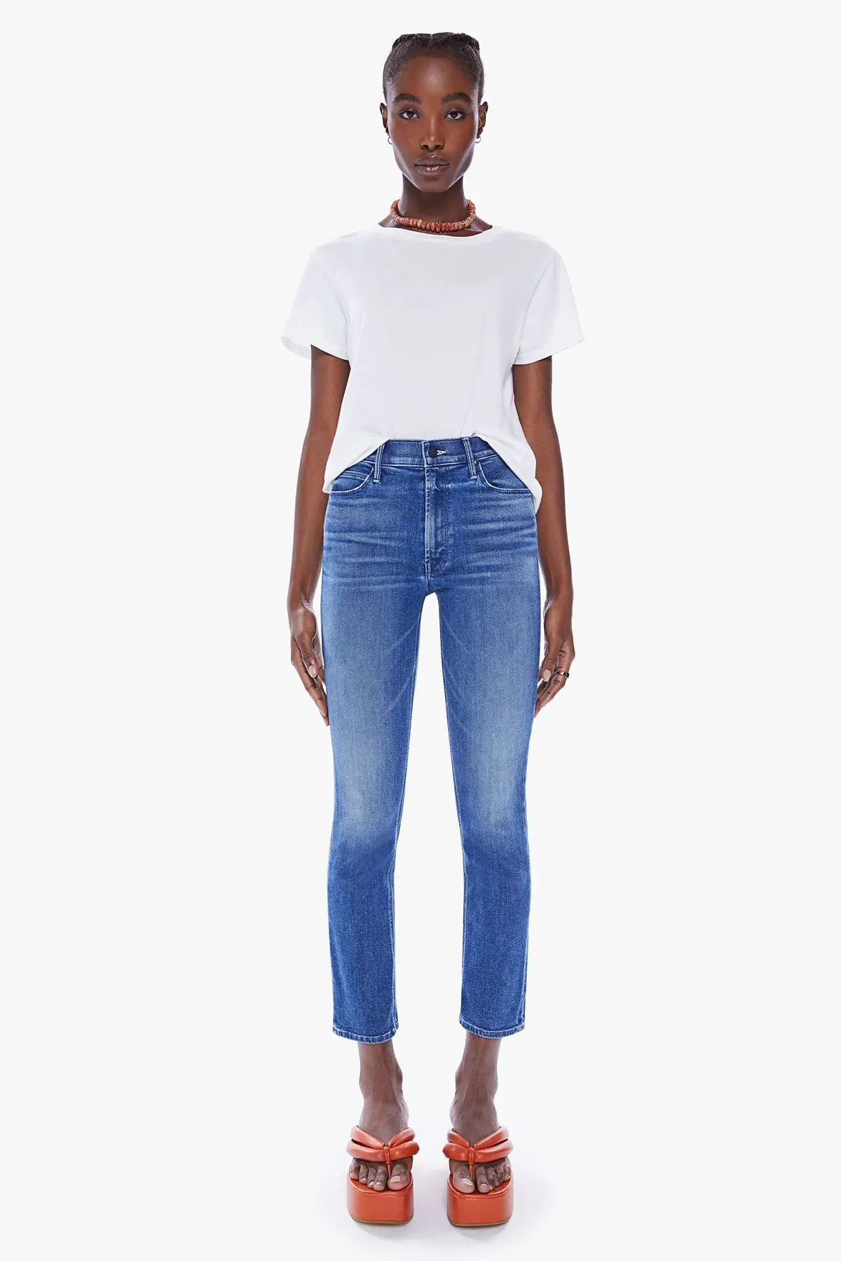MOTHER Damen Jeans The Mid Rise Dazzler Ankle Wish on a Star BLAU Bild 2