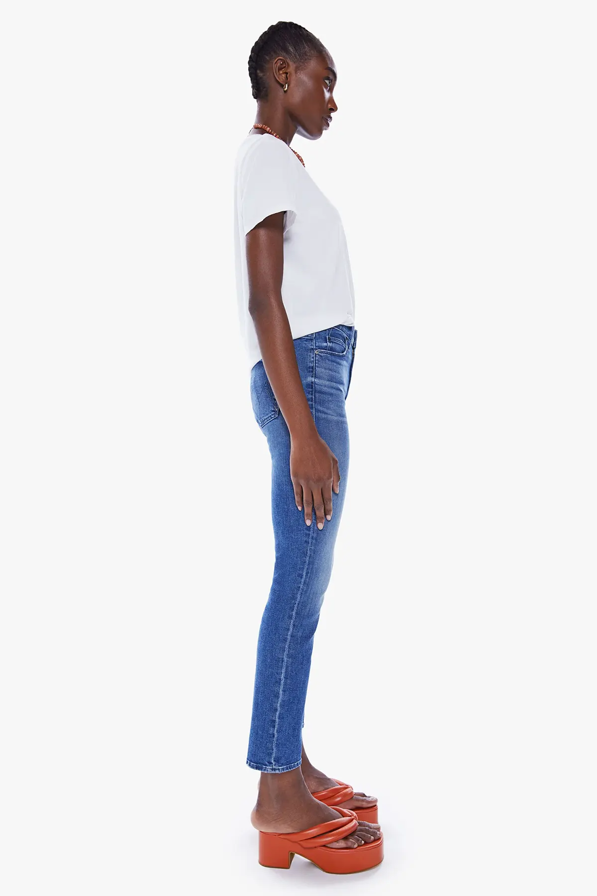 MOTHER Damen Jeans The Mid Rise Dazzler Ankle Wish on a Star BLAU Bild 3