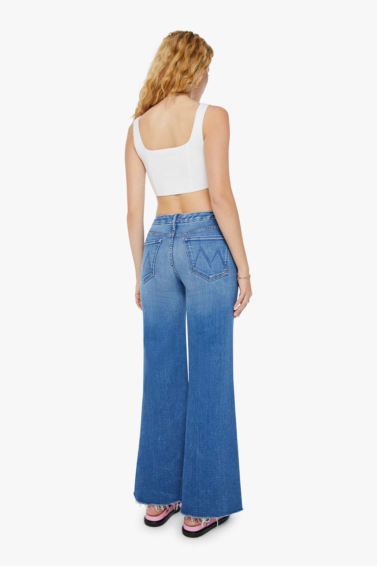 MOTHER Damen Jeans The Roller Fray Blau BLAU Bild 4