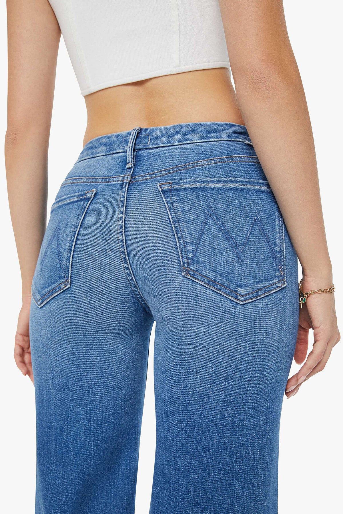 MOTHER Damen Jeans The Roller Fray Blau BLAU Bild 5