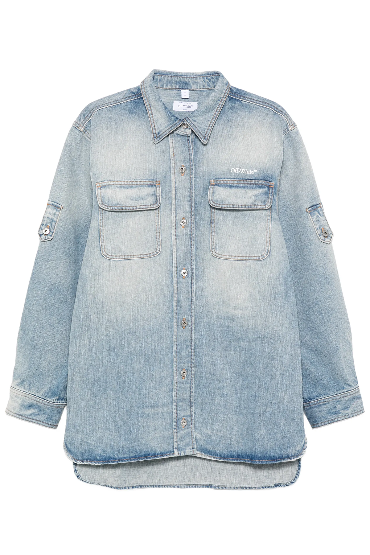 Off-White Damen Half Arrow Denim Shirt Jacket Bleach White 4601-Bleach-White Bild 1