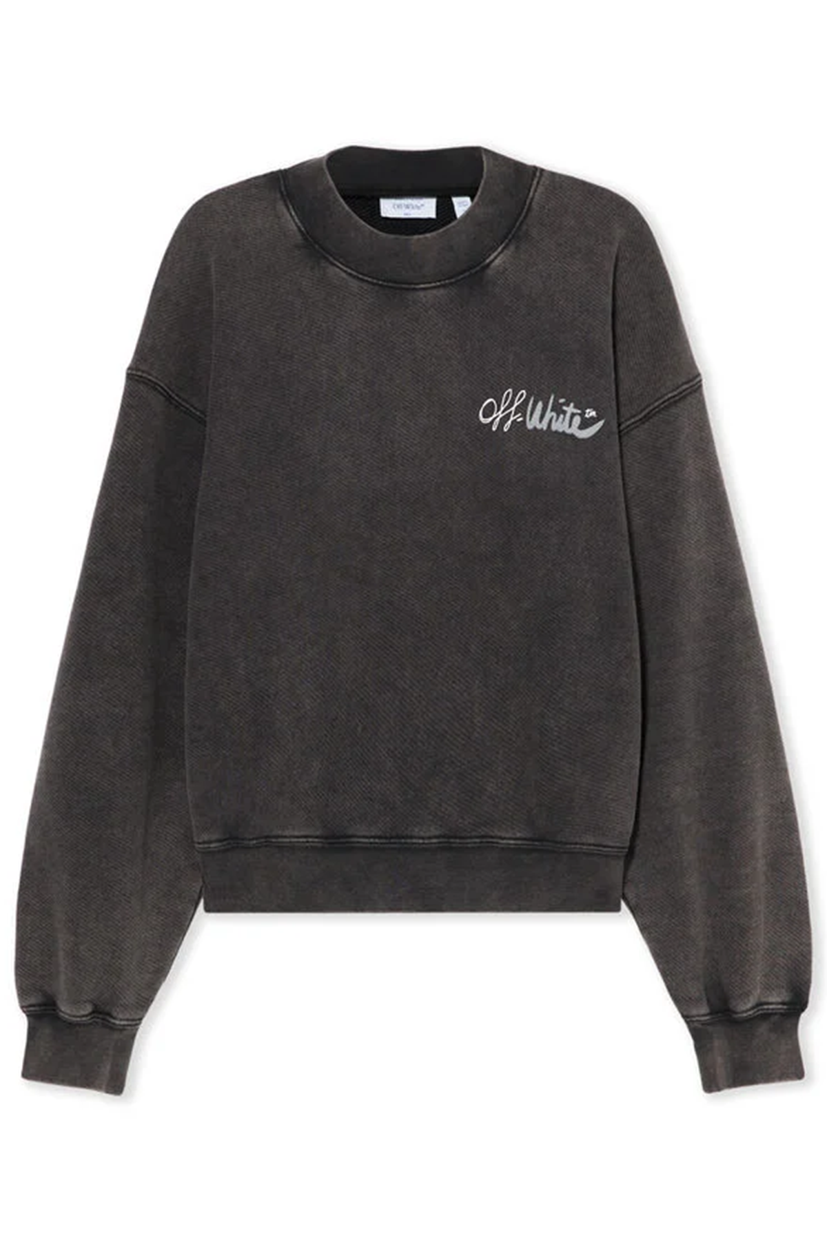 Off-White Damen Off Marker Over Crew Sweatshirt Schwarz 1301-Marble Black-White Bild 1