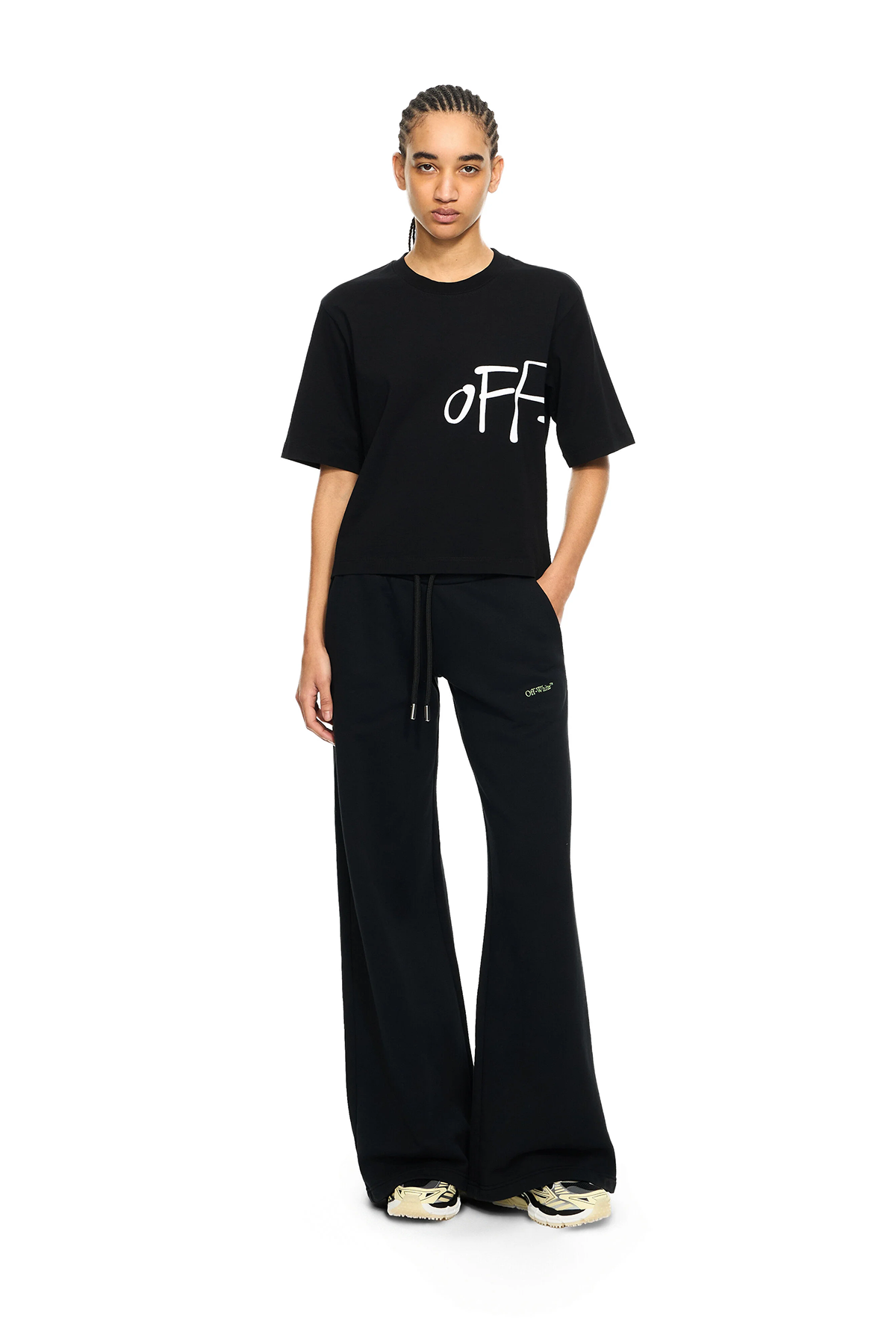 Off-White Damen Shared Logo Boxy T-Shirt Schwarz SCHWARZ Bild 2