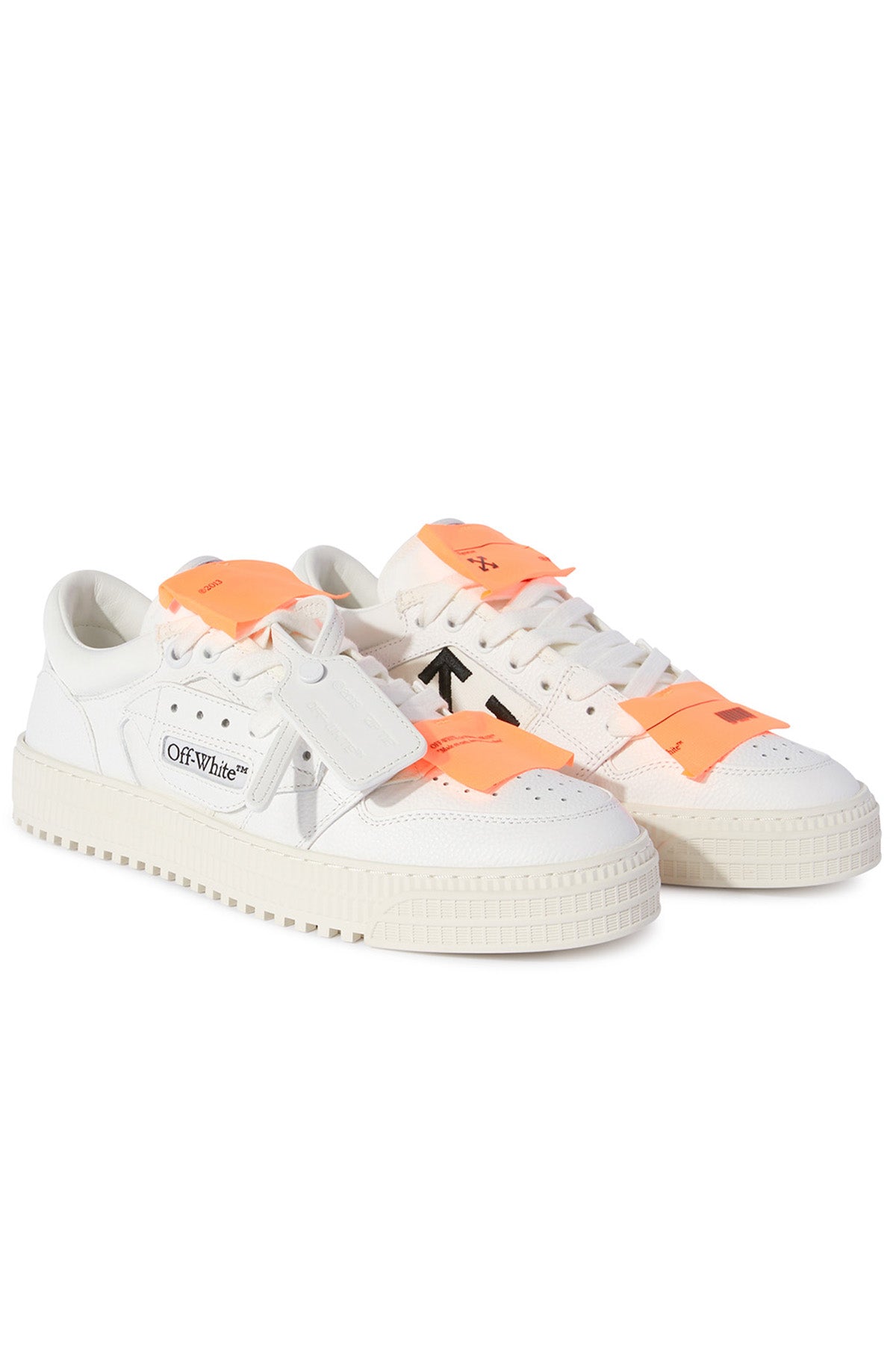 Off-White Damen Sneaker 3.0 Court Low Top White/Orange WEISS Bild 2