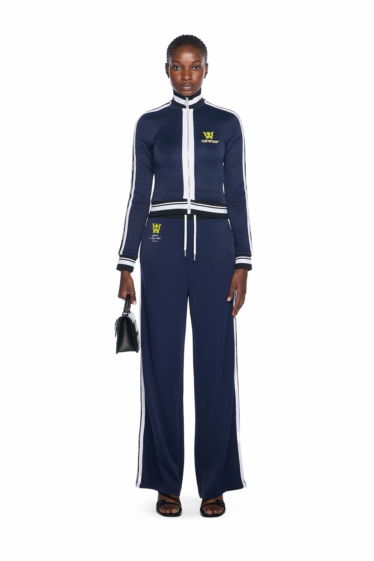 Off-White Damen Track Serena Wide Pants Jogginghose Blau 4814-blueiris Bild 2