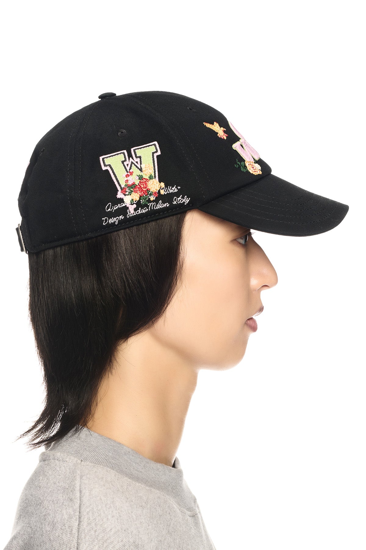 Off-White Damen Varsity Baseball Cap Schwarz SCHWARZ Bild 3
