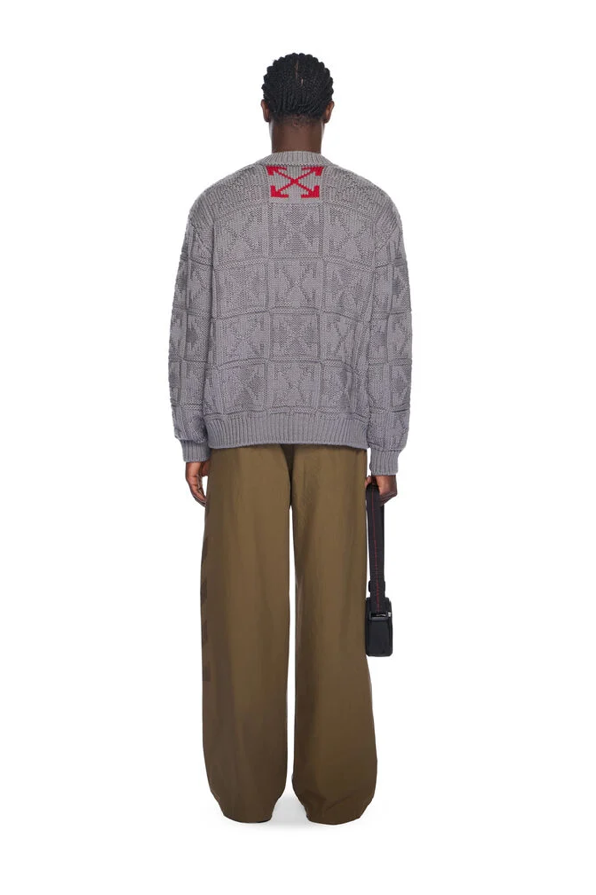 Off-White Herren 3D Stitch Arrow Knit Pullover Grau 0929-grey-chi Bild 3