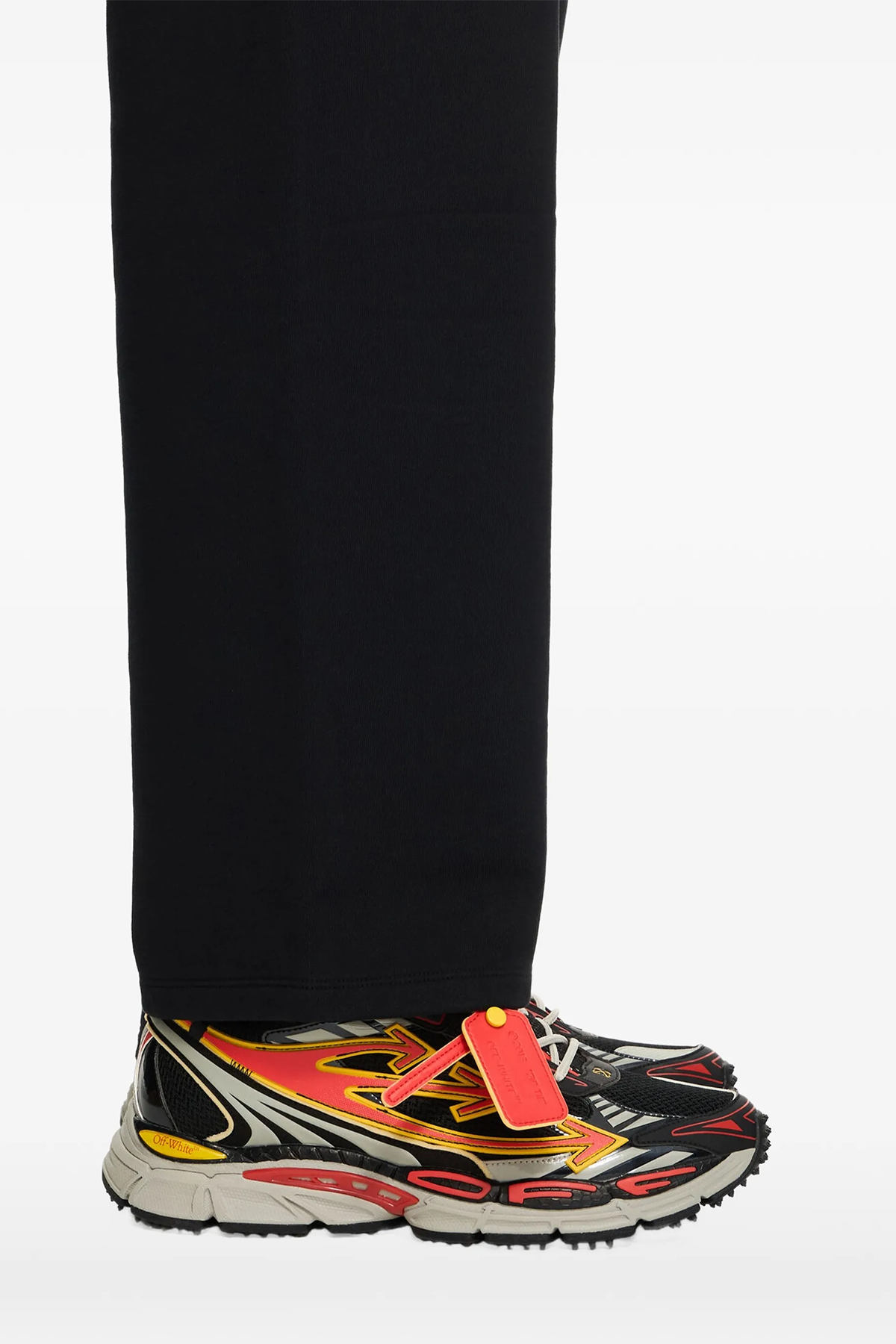 Off-White Herren Be Right Back Sneaker Black/Coral Red SCHWARZ Bild 2