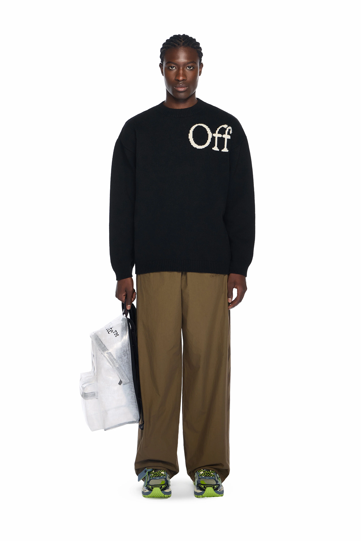 Off-White Herren Bookish Shared Crewneck Sweater Schwarz SCHWARZ Bild 2
