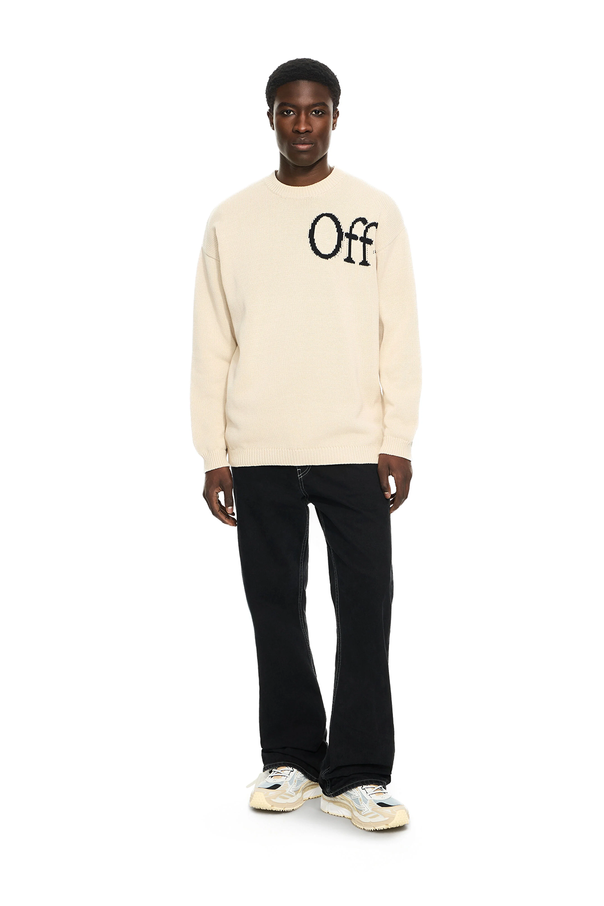Off-White Herren Bookish Shared Crewneck Sweater Cream NATUR-WEISS Bild 2