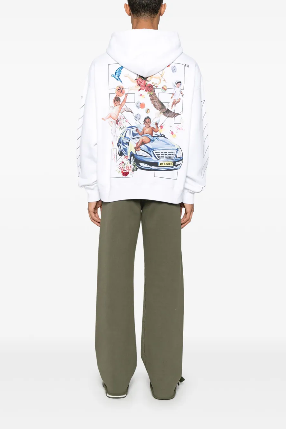 Off-White Herren Fresco Arrow Skate Hoodie Weiss WEISS Bild 3