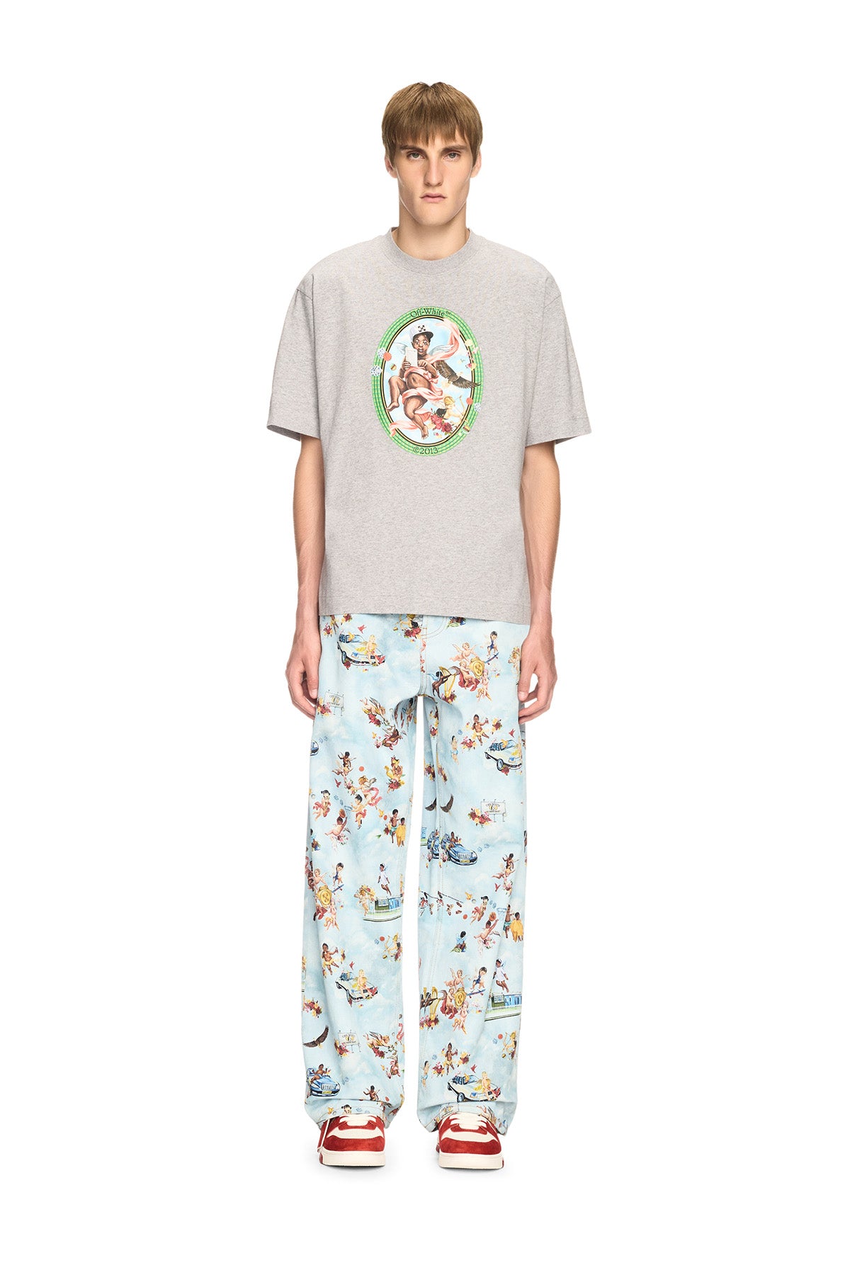 Off-White Herren Fresco T-Shirt Grau meliert GRAU-MELANGE Bild 2