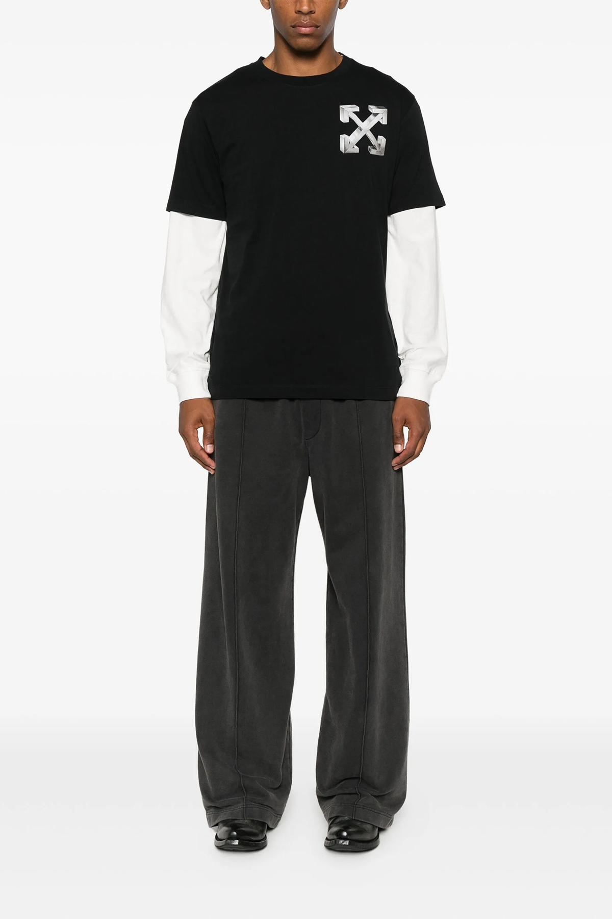 Off-White Herren Metal Off Slim T-Shirt Schwarz 1072-black-si Bild 2