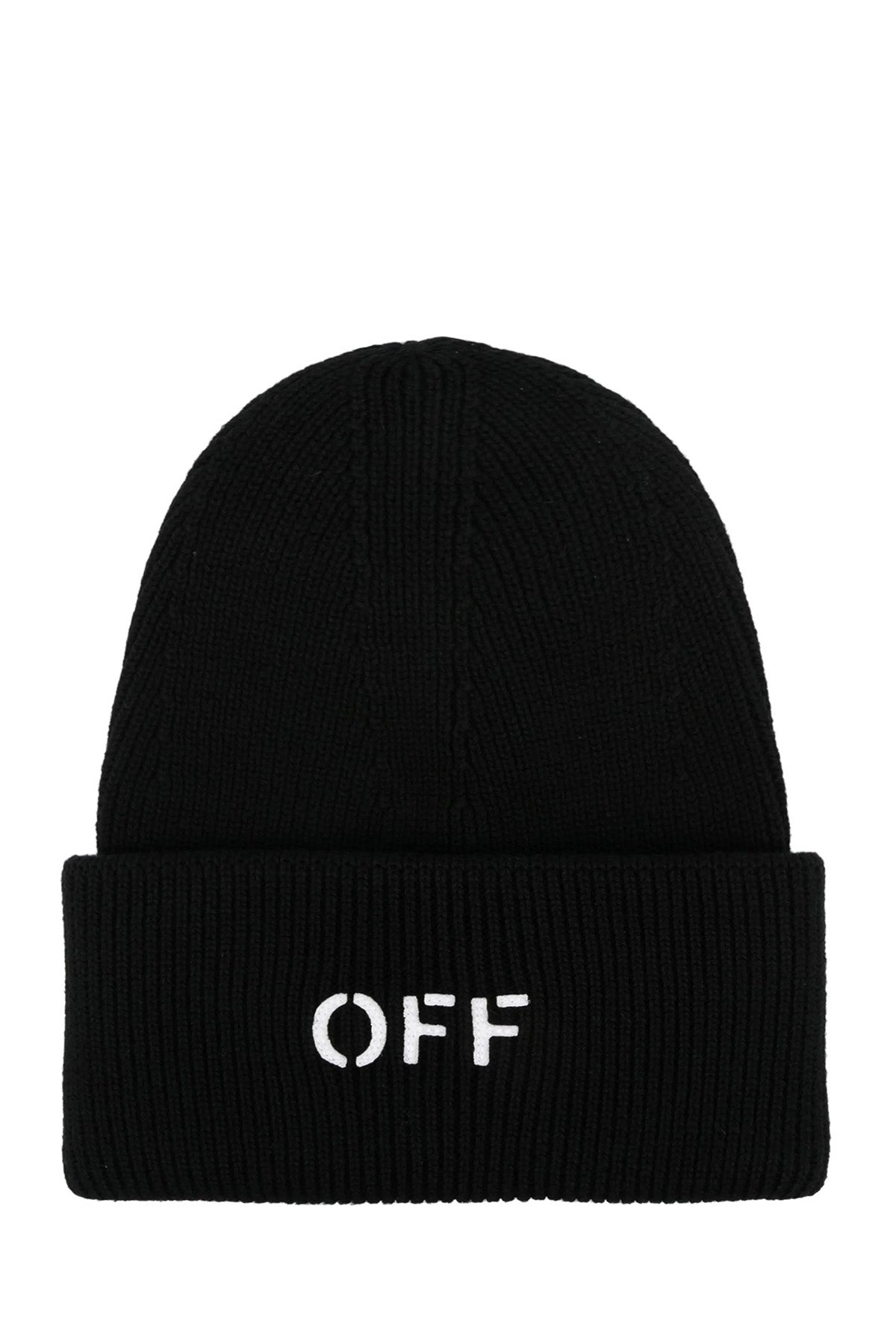 Off-White Herren Off Stamp Loose Knit Strickmütze Schwarz 1001-black--wh Bild 1