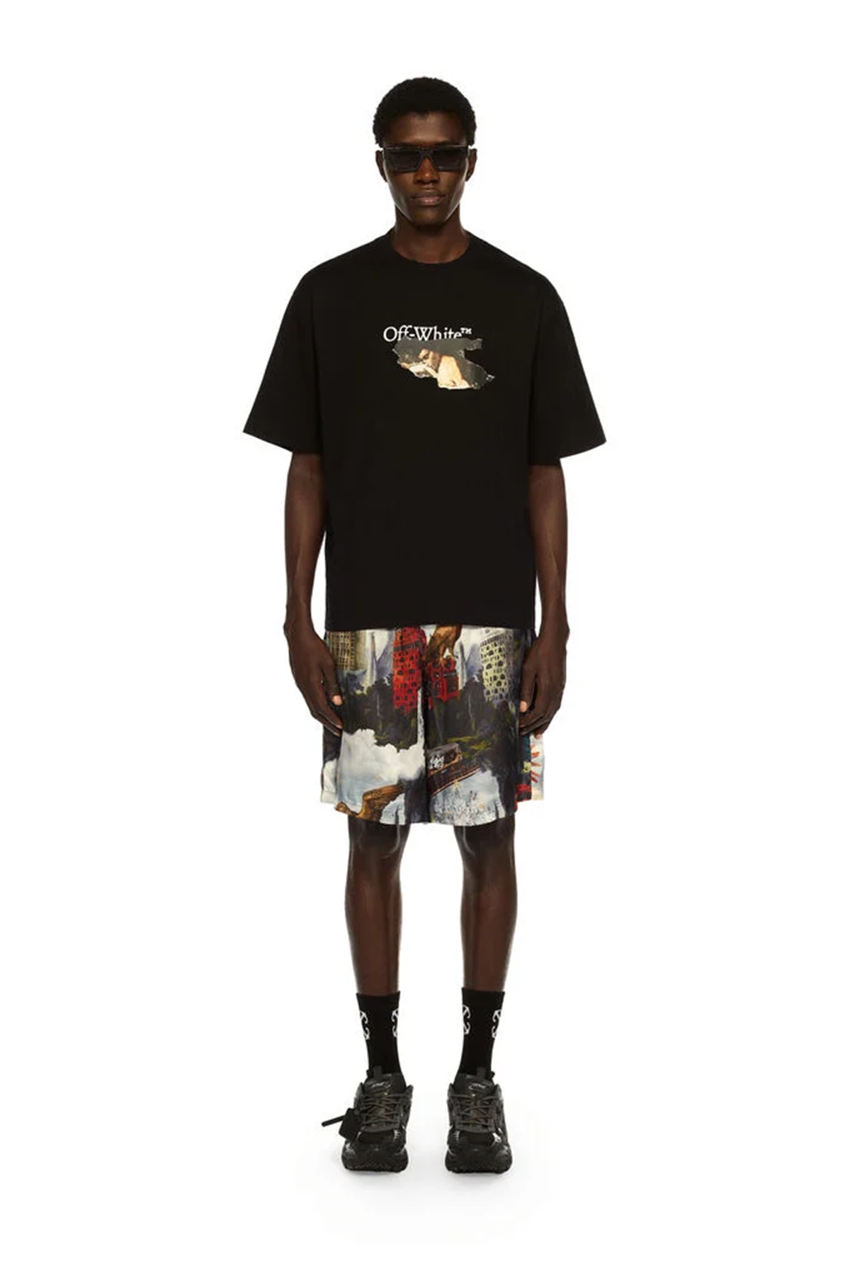 Off-White Herren Paint Arrow Skate Logo T-Shirt Schwarz 1001-black--wh Bild 2