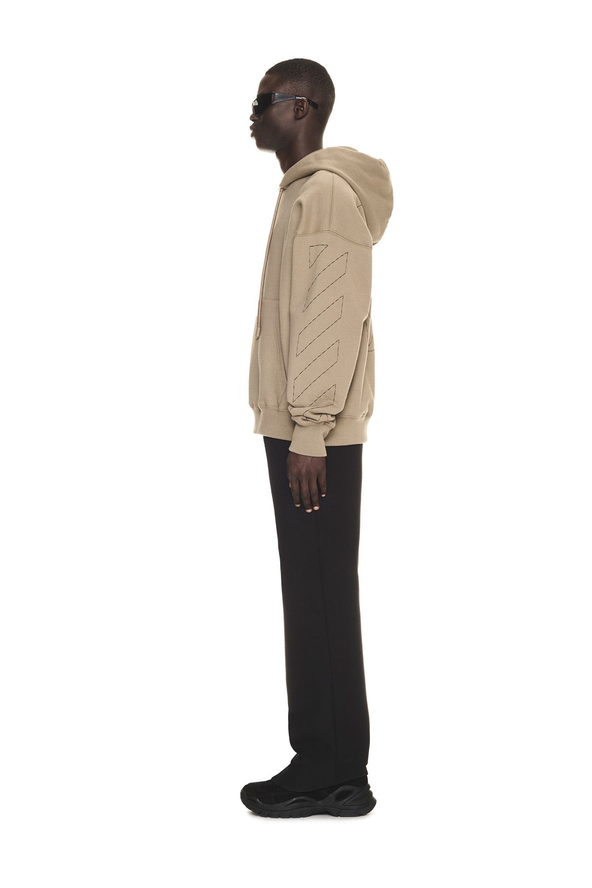 Off-White Herren Stitch Arrow Skate Hoodie Beige BEIGE Bild 4