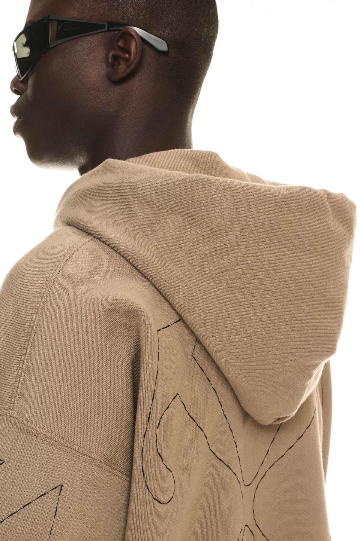 Off-White Herren Stitch Arrow Skate Hoodie Beige BEIGE Bild 5